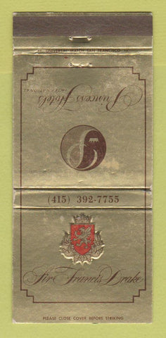 Matchbook Cover - Sir Francis Drake Hotel San Francisco CA WEAR 30 Strike