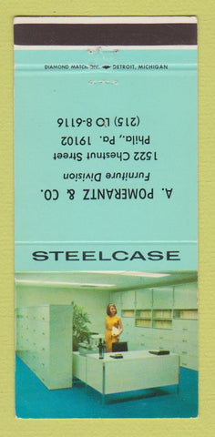 Matchbook Cover - Steelcase Office Furniture Philadelphia PA Pomerantz 30 Strike