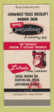Matchbook Cover - Latrobe Steel Company Gene Gordon Centerline MI 30 Strike
