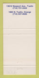 Matchbook Cover - Tony's Sea Landing Restaurant Tustin Orange CA 30 Strike