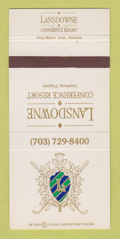 Matchbook Cover - Lansdowne Conference Resort Leesburg VA 30 Strike