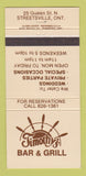 Matchbook Cover - Timothy's Bar Grill Streetsville ON 30 Strike