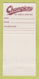 Matchbook Cover - Champions Sports Bar Chicago IL O'Hare 30 Strike