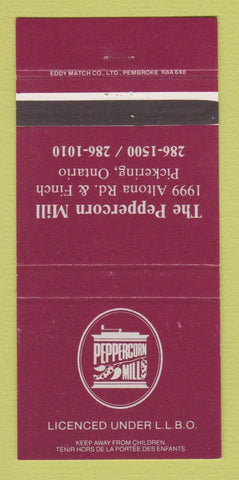 Matchbook Cover - Peppercorn Mill Restaurant Pickering ON 30 Strike