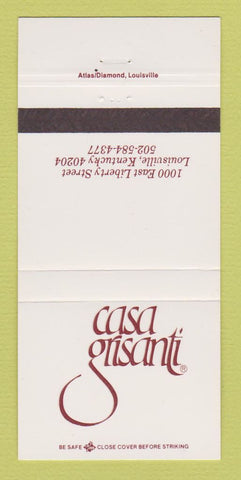 Matchbook Cover - Casa Grisanti Louisville KY 30 Strike