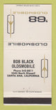 Matchbook Cover - 1968 Oldsmobile Bob Black Santa Ana CA 30 Strike
