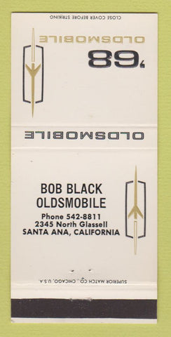 Matchbook Cover - 1968 Oldsmobile Bob Black Santa Ana CA 30 Strike