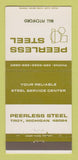 Matchbook Cover - Peerless Steel Troy MI Bill Pitchford 30 Strike