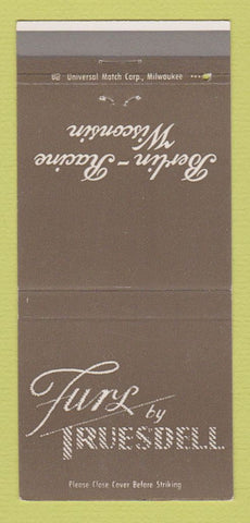 Matchbook Cover - Furs by Truesdell Berlin Racine WI 30 Strike
