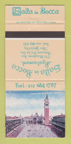 Matchbook Cover - Salta in Bocca Restaurant New York City 30 Strike