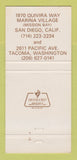 Matchbook Cover - Salmon House San Diego CA Tacoma WA 30 Strike