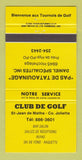 Matchbook Cover - Club De Golf Joliette QC 30 Strike