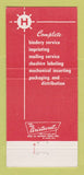 Matchbook Cover - Helm Inc Detroit MI Imprinting Bindery 30 Strike