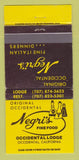 Matchbook Cover - Negri's Fine Food Occidental Lodge CA 30 Strike