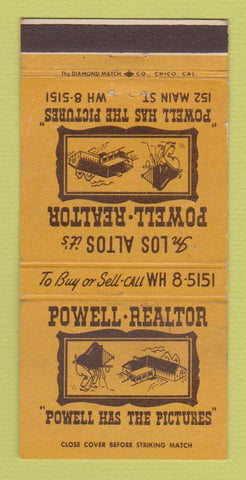 Matchbook Cover - Powell Real Estate Los Altos CA 30 Strike