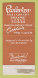 Matchbook Cover - Parkview Restaurant Sacramento CA WEAR 30 Strike