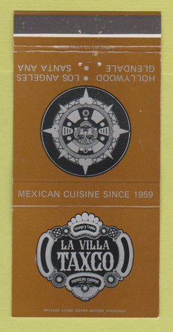 Matchbook Cover - La Villa Taxco Mexican Hollywood Santa Ana CA 30 Strike