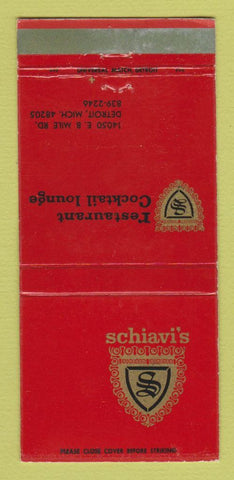 Matchbook Cover - Schiavi's Restaurant Detroit MI WEAR 30 Strike