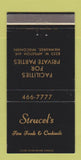 Matchbook Cover - Strucel's Restaurant Milwaukee WI 30 Strike