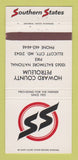 Matchbook Cover - Souther States Howard Petroleum Ellicott City MD 30 Strike