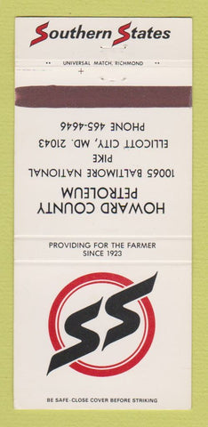 Matchbook Cover - Souther States Howard Petroleum Ellicott City MD 30 Strike