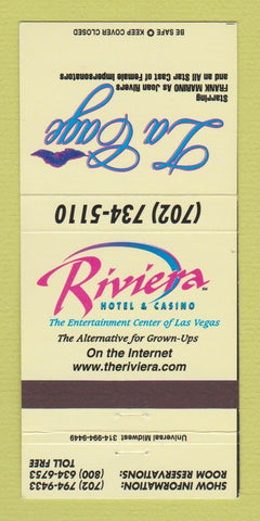 Matchbook Cover - La Cage Riviera Hotel Casino Las Vegas NV 30 Strike