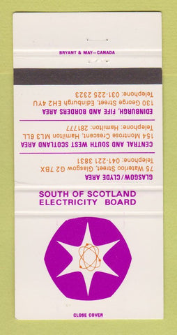 Matchbook Cover - South of Scotland Electricity Boarrd 30 Strike