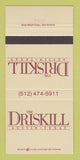 Matchbook Cover - Driskill Hotel Austin TX 30 Strike
