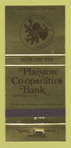 Matchbook Cover - Plaistow COOP Bank NH 30 Strike