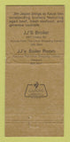 Matchbook Cover - JJ's Broiler Restaurant Kauai Hawaii 30 Strike