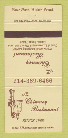 Matchbook Cover - Chimney Restaurant Dallas TX 30 Strike