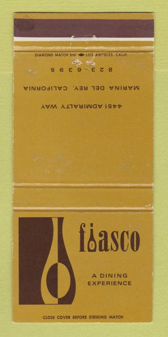 Matchbook Cover - Fiasco Restaurant Marina Del Rey CA 30 Strike