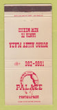 Matchbook Cover - Palace Restaurnt Santa Fe NM WEAR 30 Strike