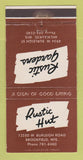 Matchbook Cover - Rustic Gardens Hut Milwaukee Brookfield WI WEAR 30 Strike