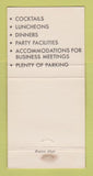 Matchbook Cover - Rustic Gardens Hut Milwaukee Brookfield WI WEAR 30 Strike