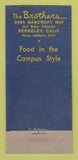 Matchbook Cover - The Brothers Restaurant Berkeley CA 30 Stick