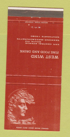 Matchbook Cover - West Wind Restaurant Seekonk MA 30 Strike