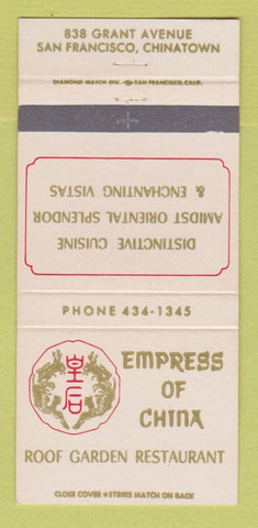 Matchbook Cover - Empress of China Restaurant Chinese San Francisco CA 30 Strike