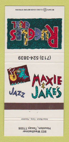 Matchbook Cover - Ruggles Grill Maxie Jake's Houston TX 30 Strike