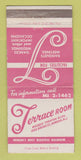 Matchbook Cover - Terrace Room Newark NJ 30 Strike
