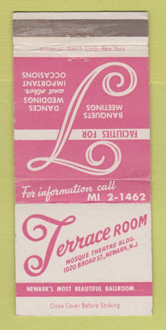 Matchbook Cover - Terrace Room Newark NJ 30 Strike