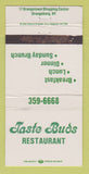 Matchbook Cover - Taste Buds Restaurant Orangeburg NY WEAR 30 Strike