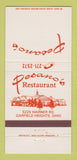 Matchbook Cover - Pesano's Restaurant Garfield Heights OH 30 Strike