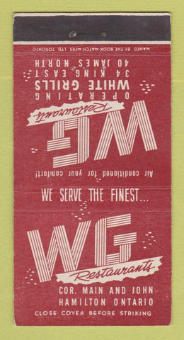 Matchbook Cover - WG Restaurants Hamilton ON 30 Strike