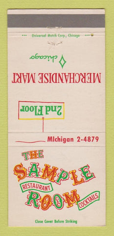 Matchbook Cover - Sample Room Restaurant Chicago IL Merchandise Mart 30 Strike