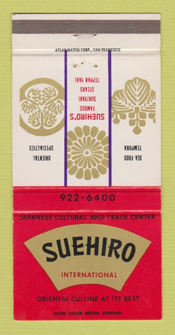 Matchbook Cover - Suehiro Japanese Restaurant San Francisco CA 30 Strike
