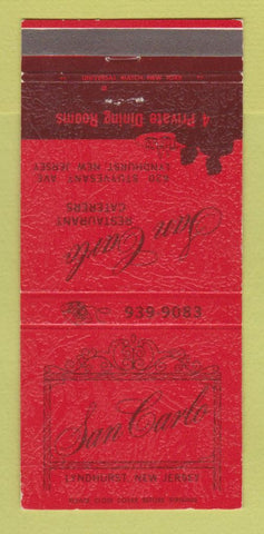 Matchbook Cover - San Carlo Restaurant Lyndhurst NJ 30 Strike