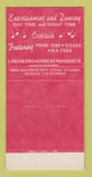 Matchbook Cover - Lanni's Inn Reseda CA 30 Strike
