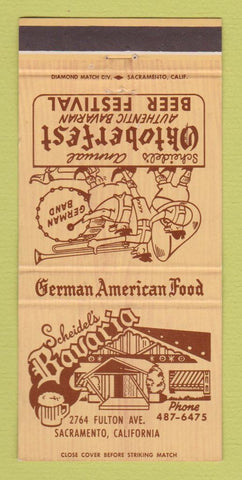 Matchbook Cover - Scheidel's Bavaria Sacramento CA German Food 30 Strike