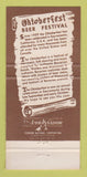Matchbook Cover - Scheidel's Bavaria Sacramento CA German Food 30 Strike